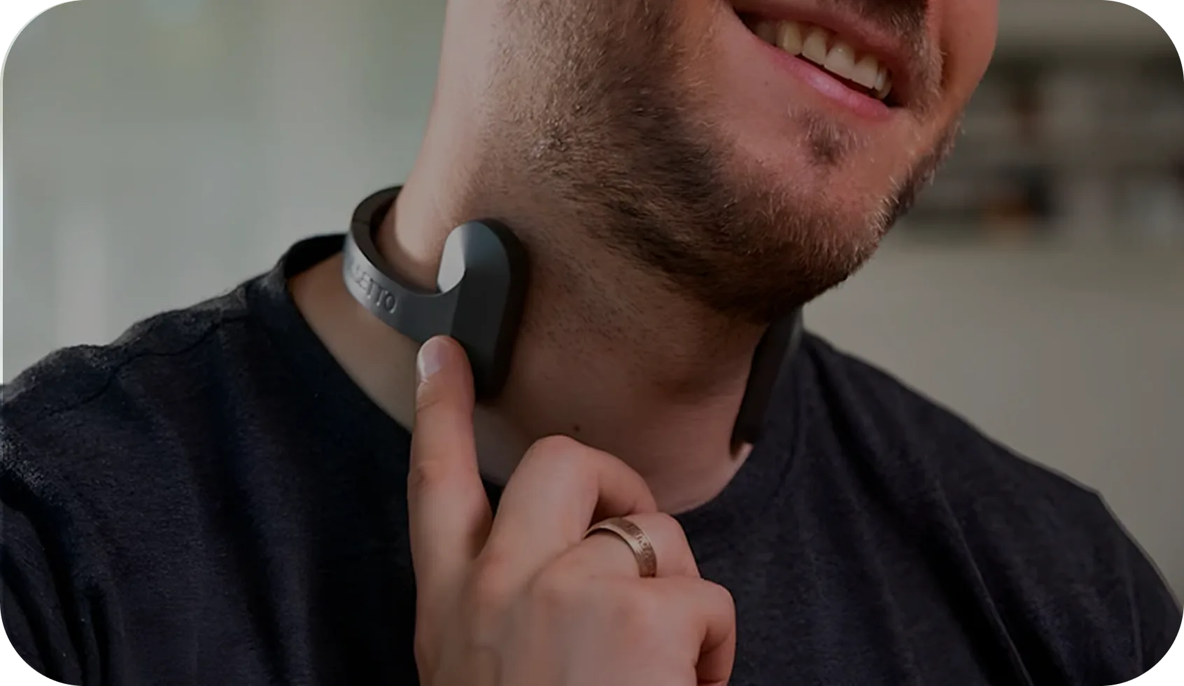 Step 2: place the Pulsetto around your neck